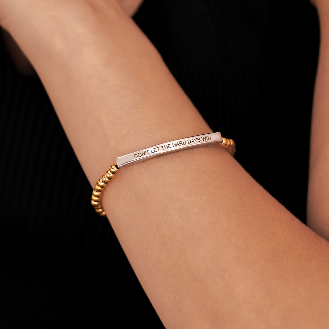 Don't Let The Hard Days Win Beaded Inspire Bracelet