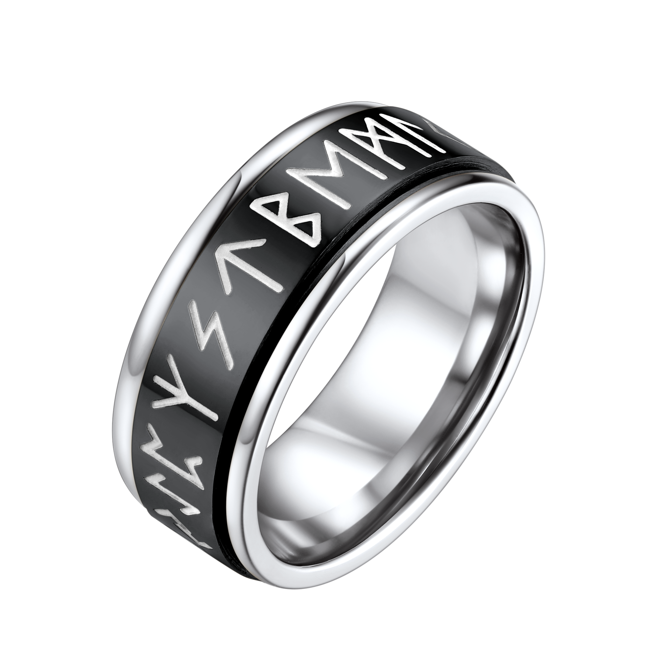 Vintage Nordic Rune Ring for Men