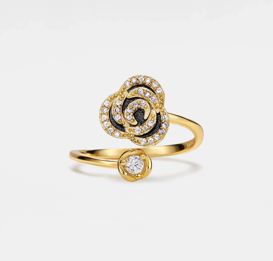 Calm Rose Ring Gold