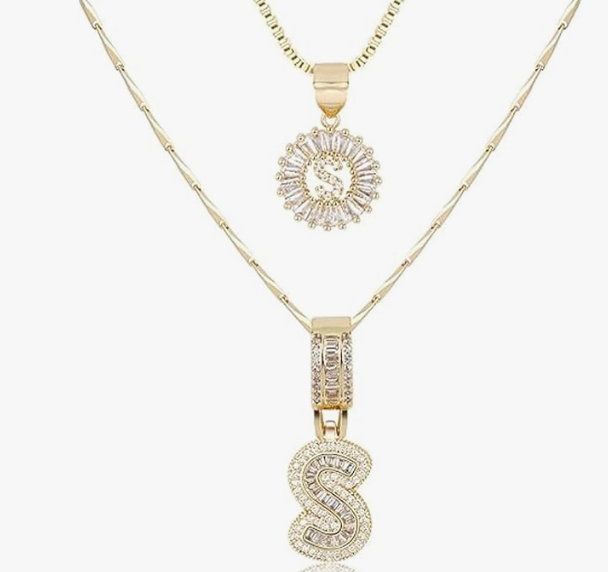 Personalized Initial Necklace – 18K Gold Plated Dainty Pendant, Custom Letter Jewelry