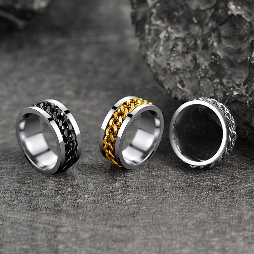 Chain Trivora Anxiety Ring for Men