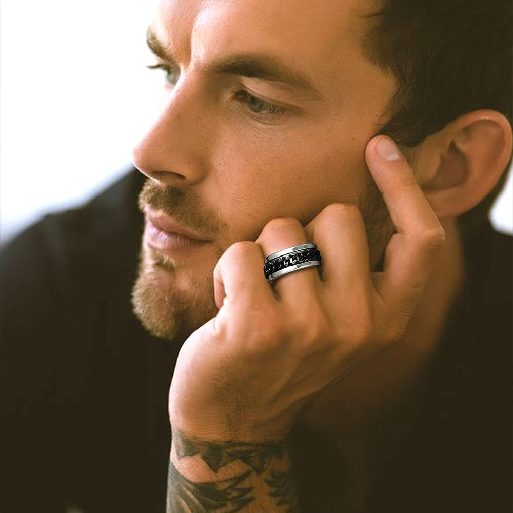 Chain Trivora Anxiety Ring for Men
