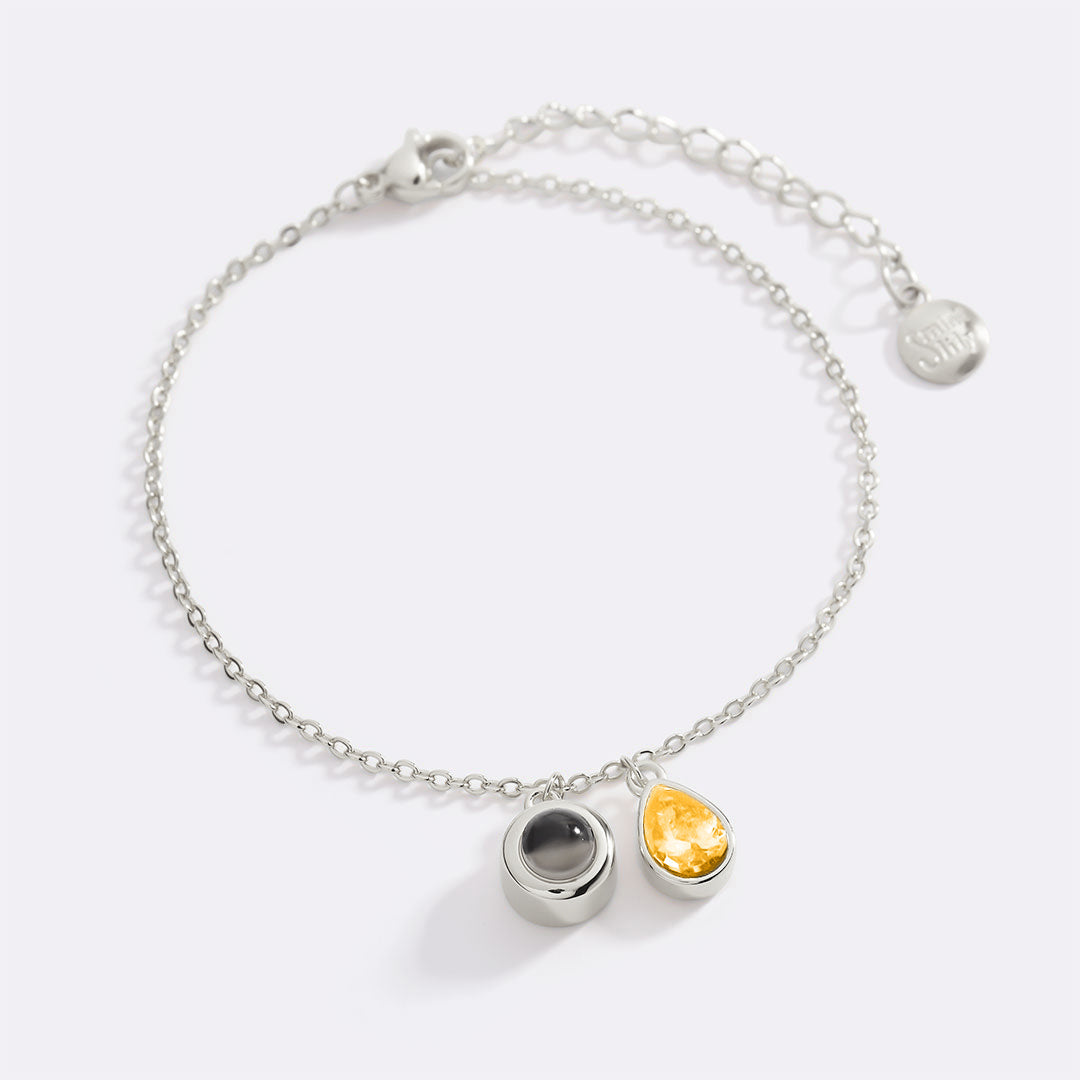 Birthstone Photo Bracelet