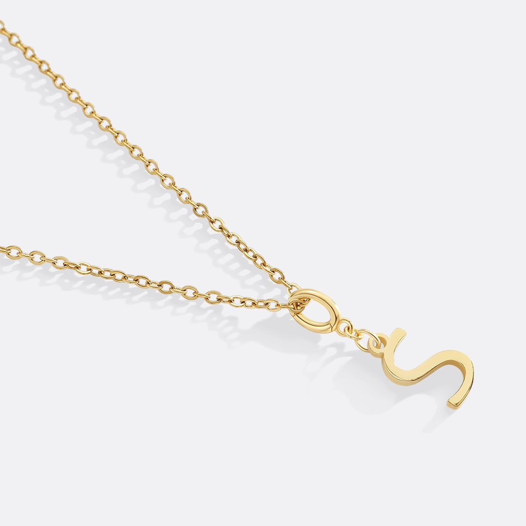 Minimalist Initial Charm Necklace