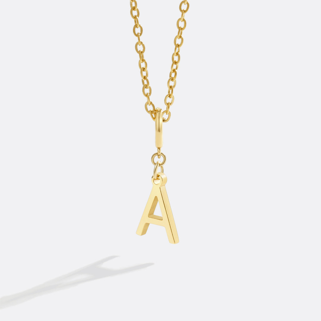 Minimalist Initial Charm Necklace