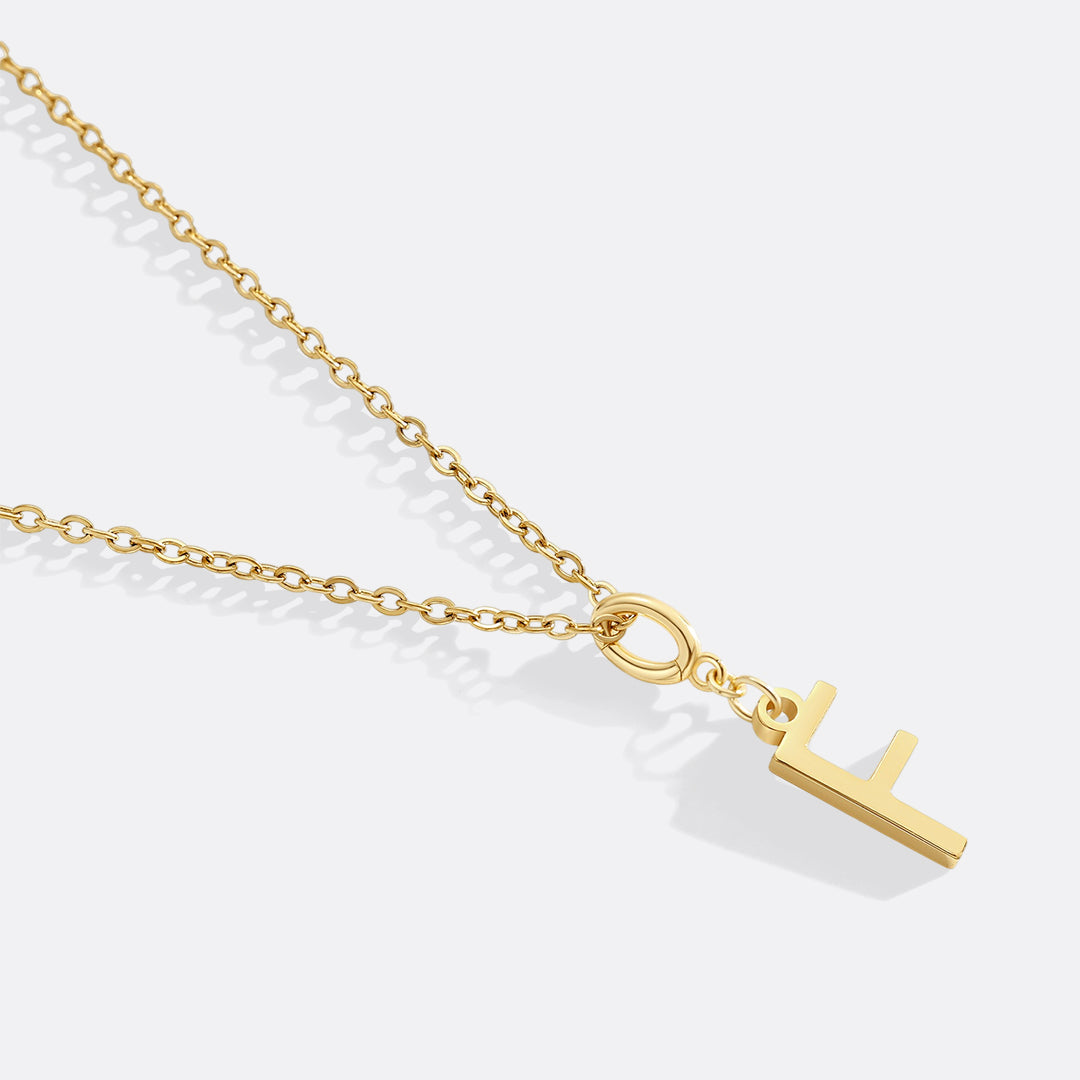 Minimalist Initial Charm Necklace