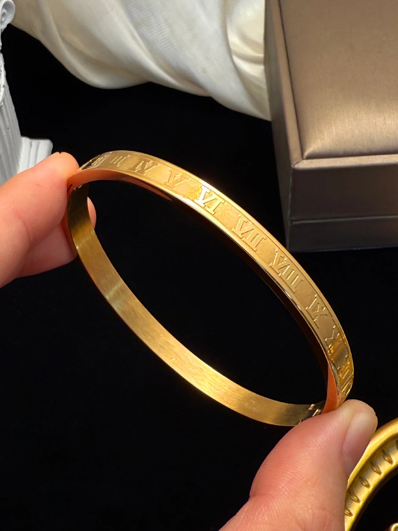 Elegant Zircon Bracelet Set – Waterproof Stainless Steel, Diamond-Cut Shine (1/5PCS)