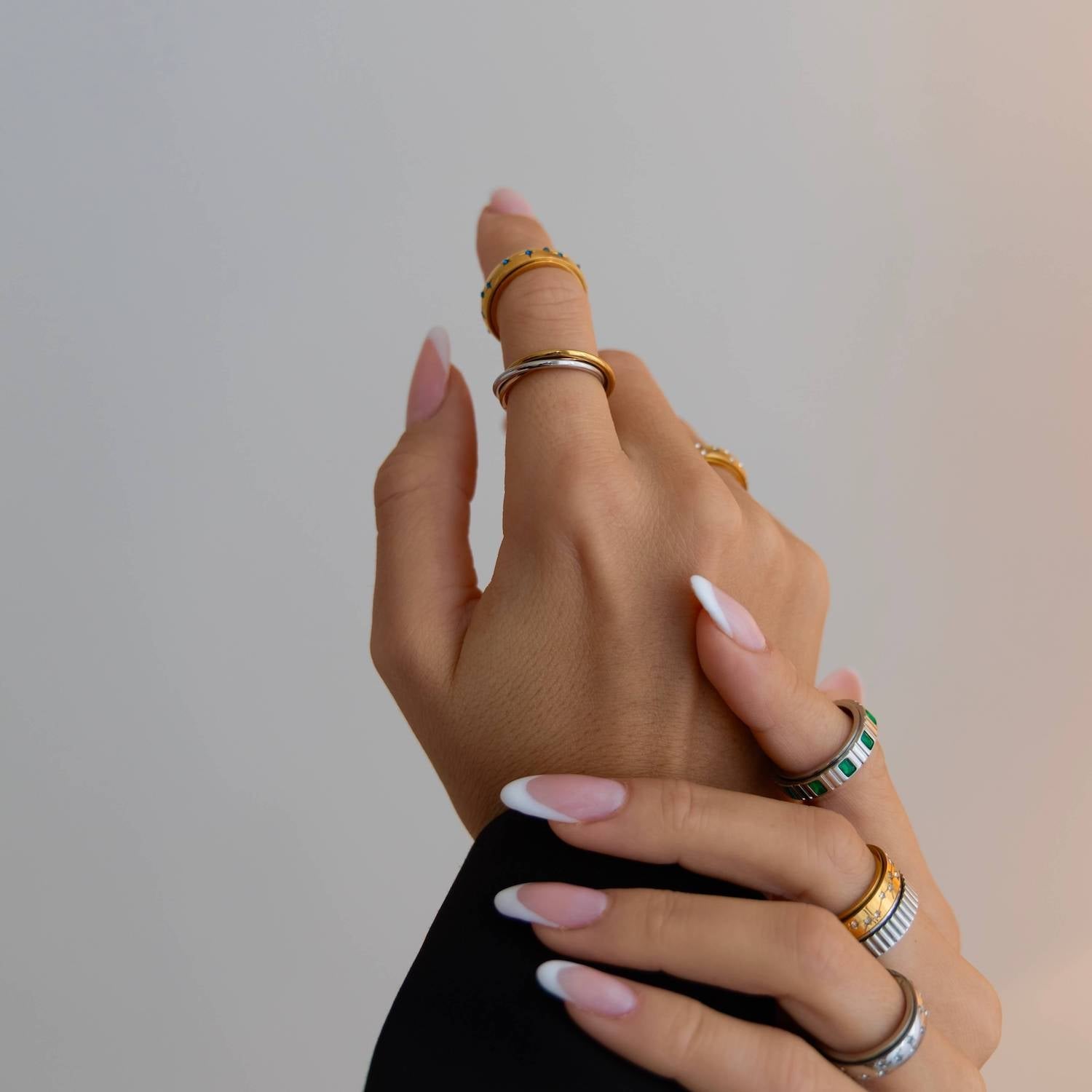 Trio Gliding Fidget Ring