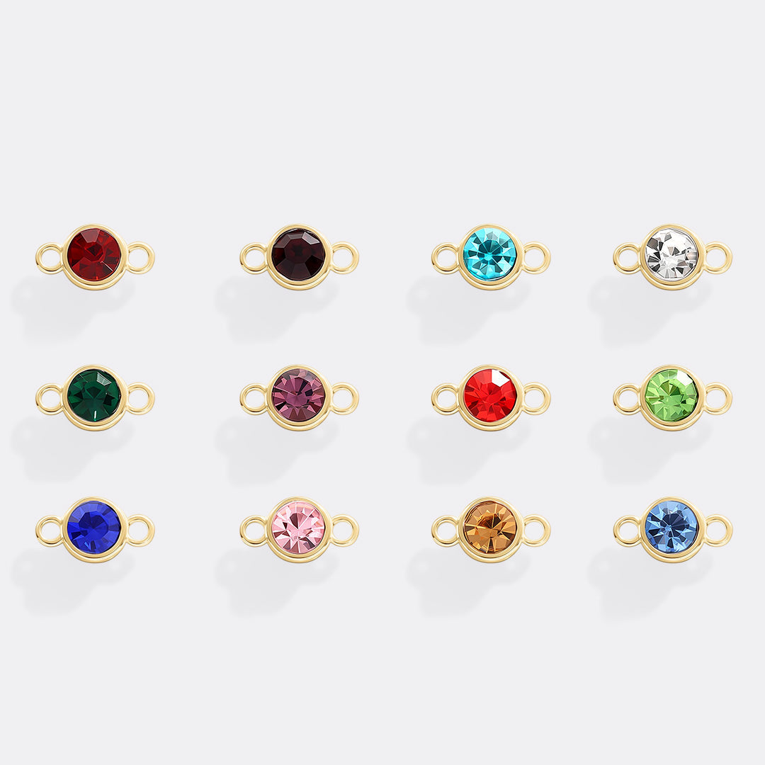 Personalized Birth Flower & Birthstones Bracelet July Water Lily