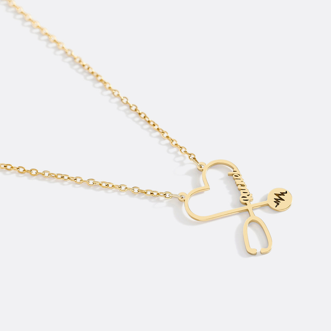 Stethosope Name Necklace