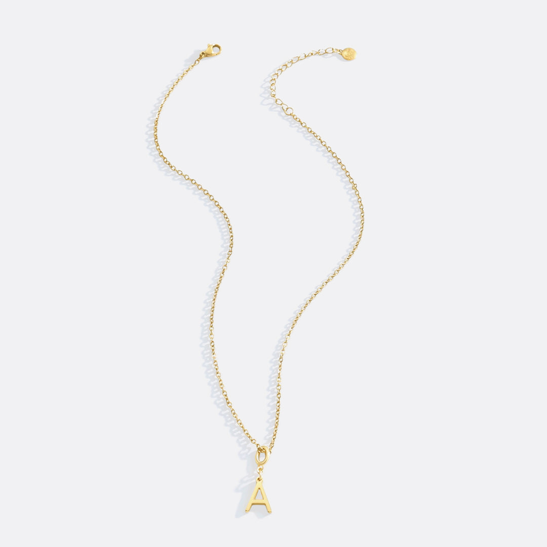 Minimalist Initial Charm Necklace