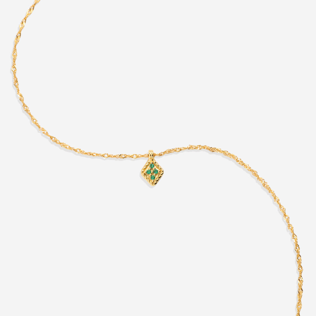 Dainty Birthstone Kite Necklace