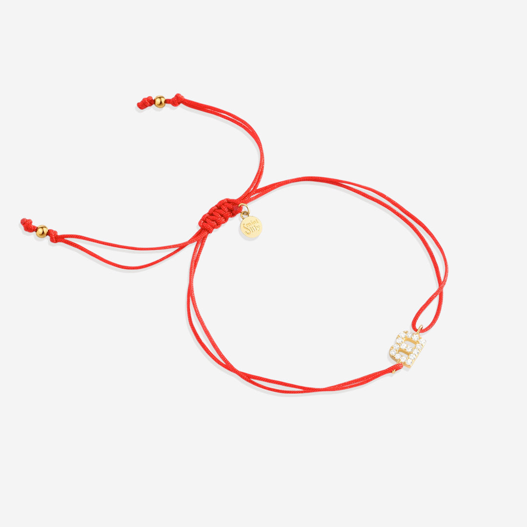 Initial String Adjustable Bracelet