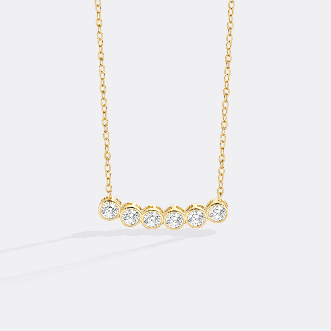 Classic Bezel-Set Diamond Necklace