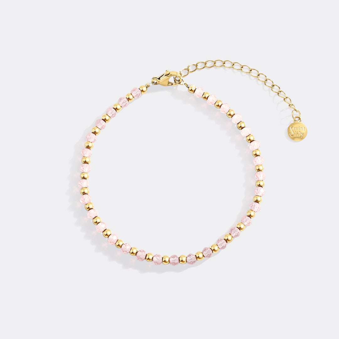 Birthstone and Gold Bead Bracelet