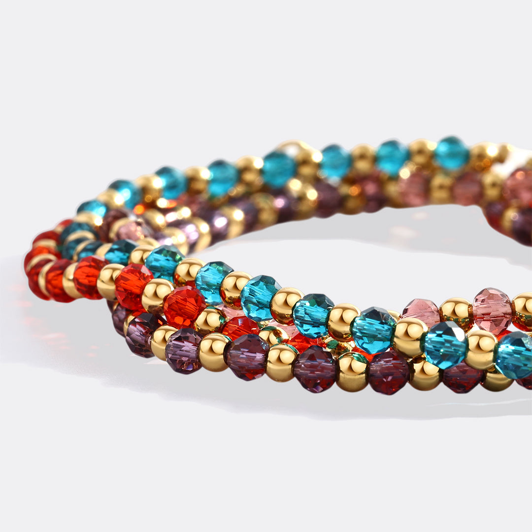 Birthstone and Gold Bead Bracelet