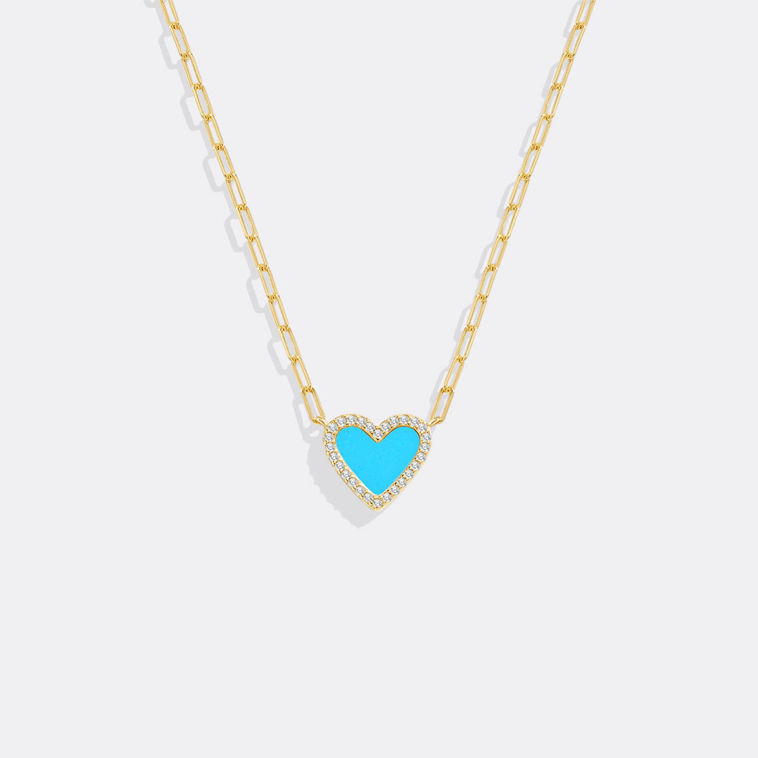 Dainty Heart Paperclip Necklace