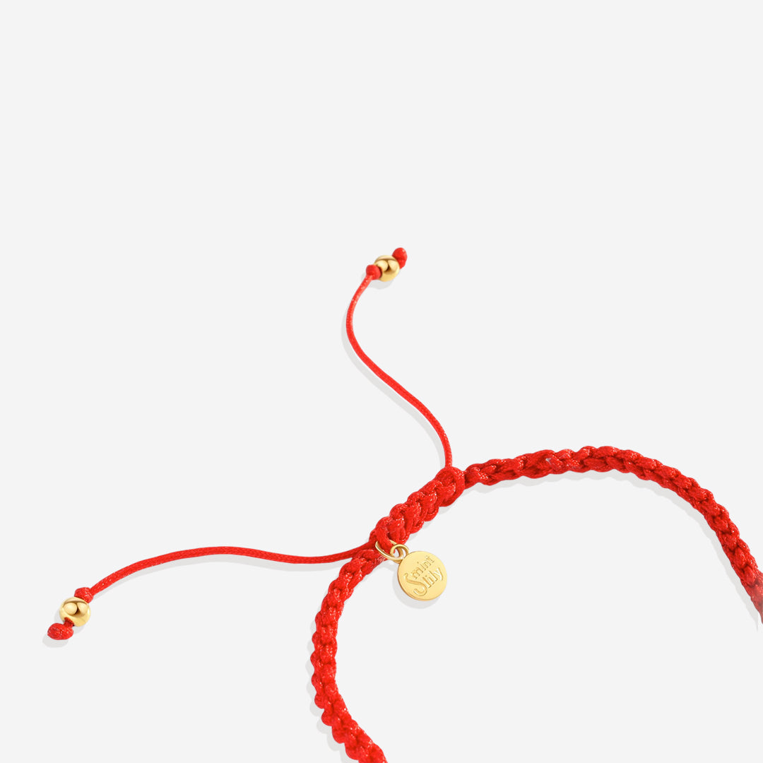 Braided Initial String Adjustable Bracelet