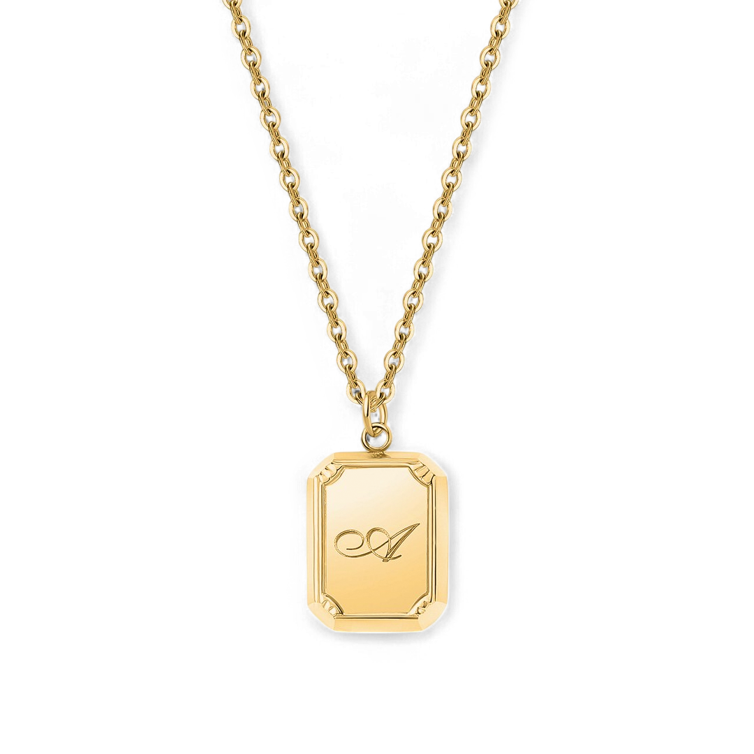 Gold Initial Pendant Necklace
