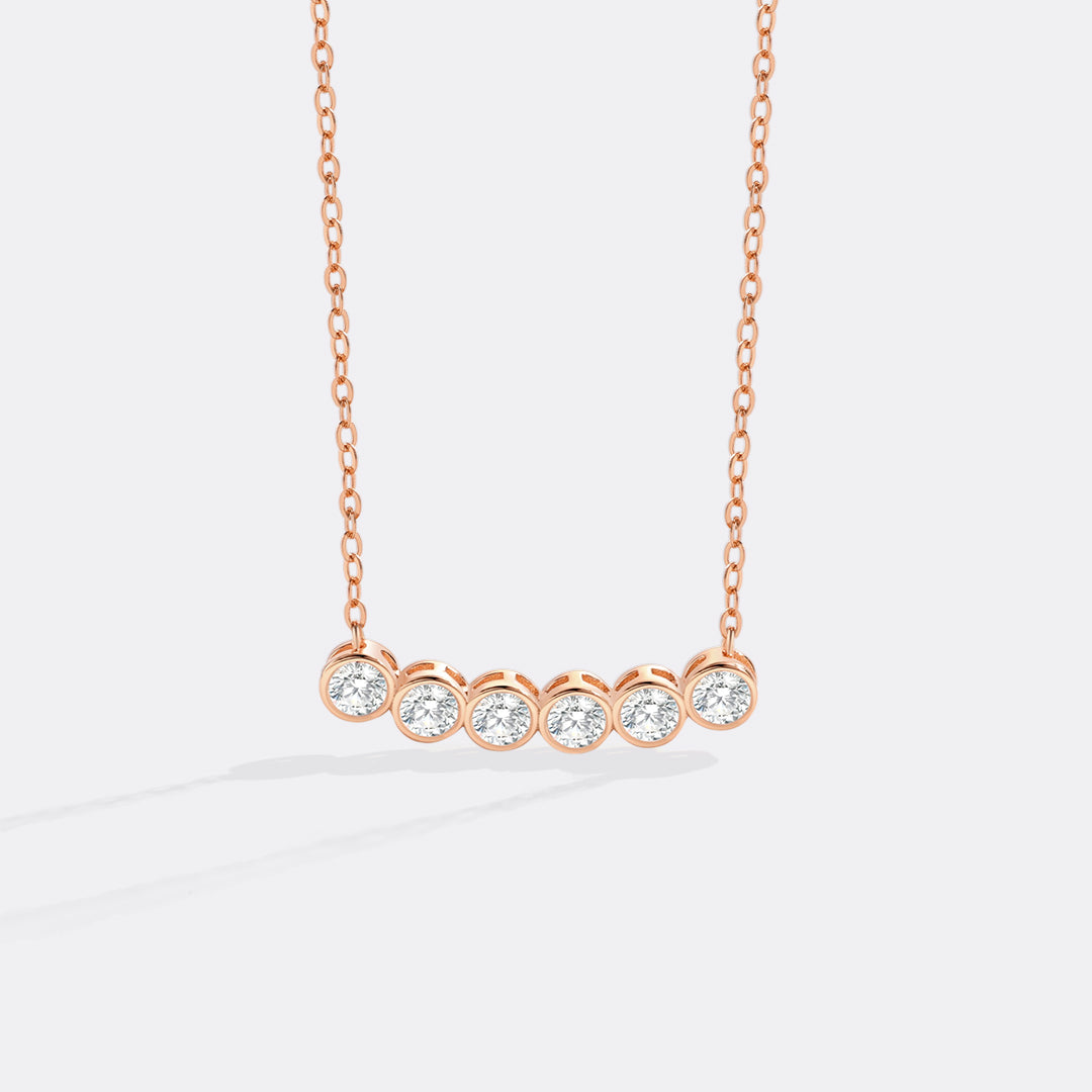 Classic Bezel-Set Diamond Necklace