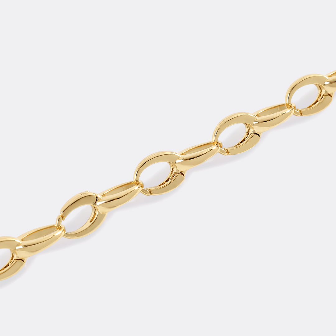 Bold Cable Link Charm Bracelet