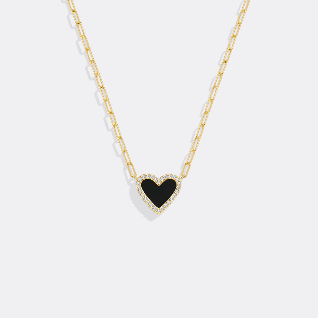 Dainty Heart Paperclip Necklace