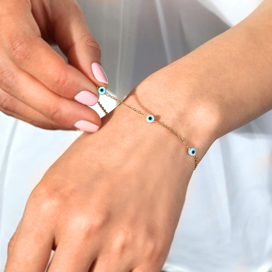 Satellite Evil Eye Bracelet