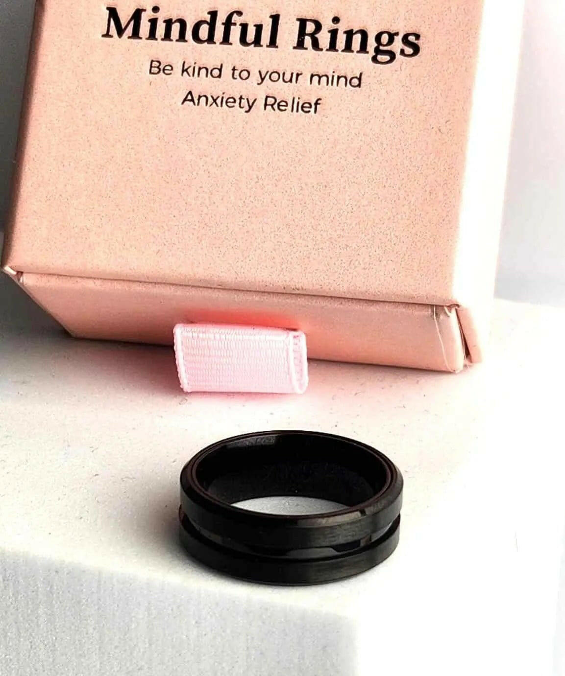 Black Fidget Rotating Spinner Ring