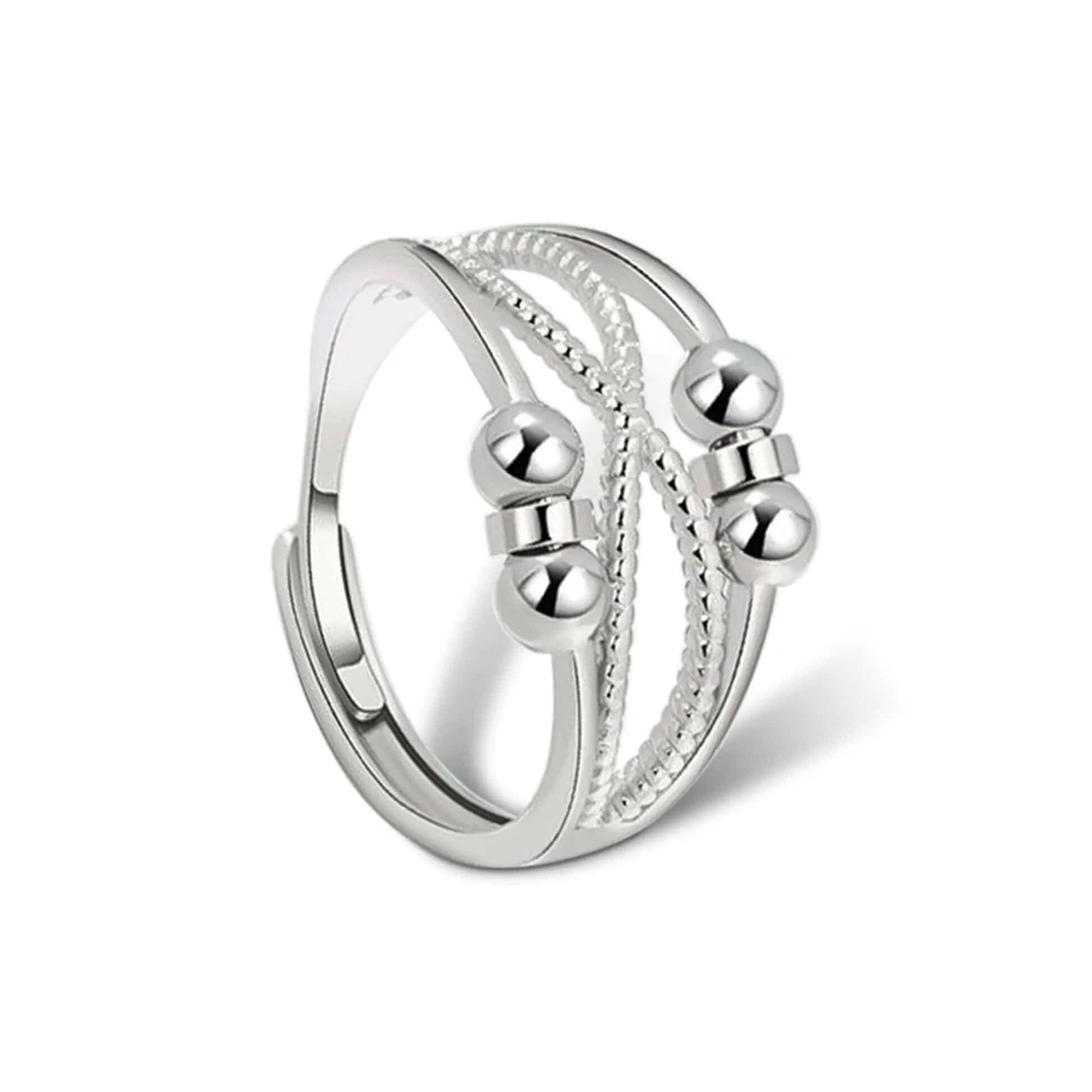 Silver Fidget Spinner Ring
