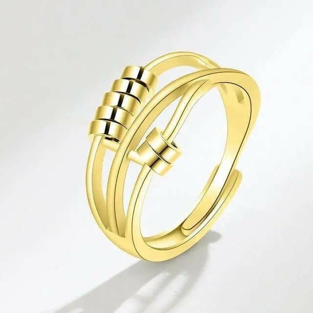 Gold Plated Fidget Spinner Ring