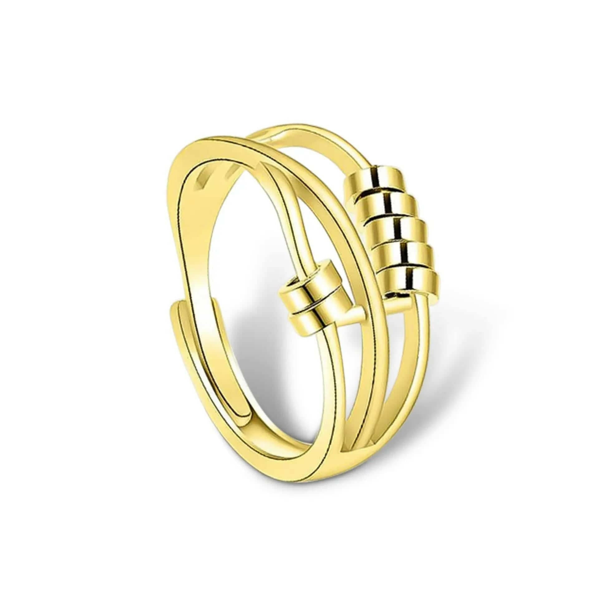Gold Plated Fidget Spinner Ring
