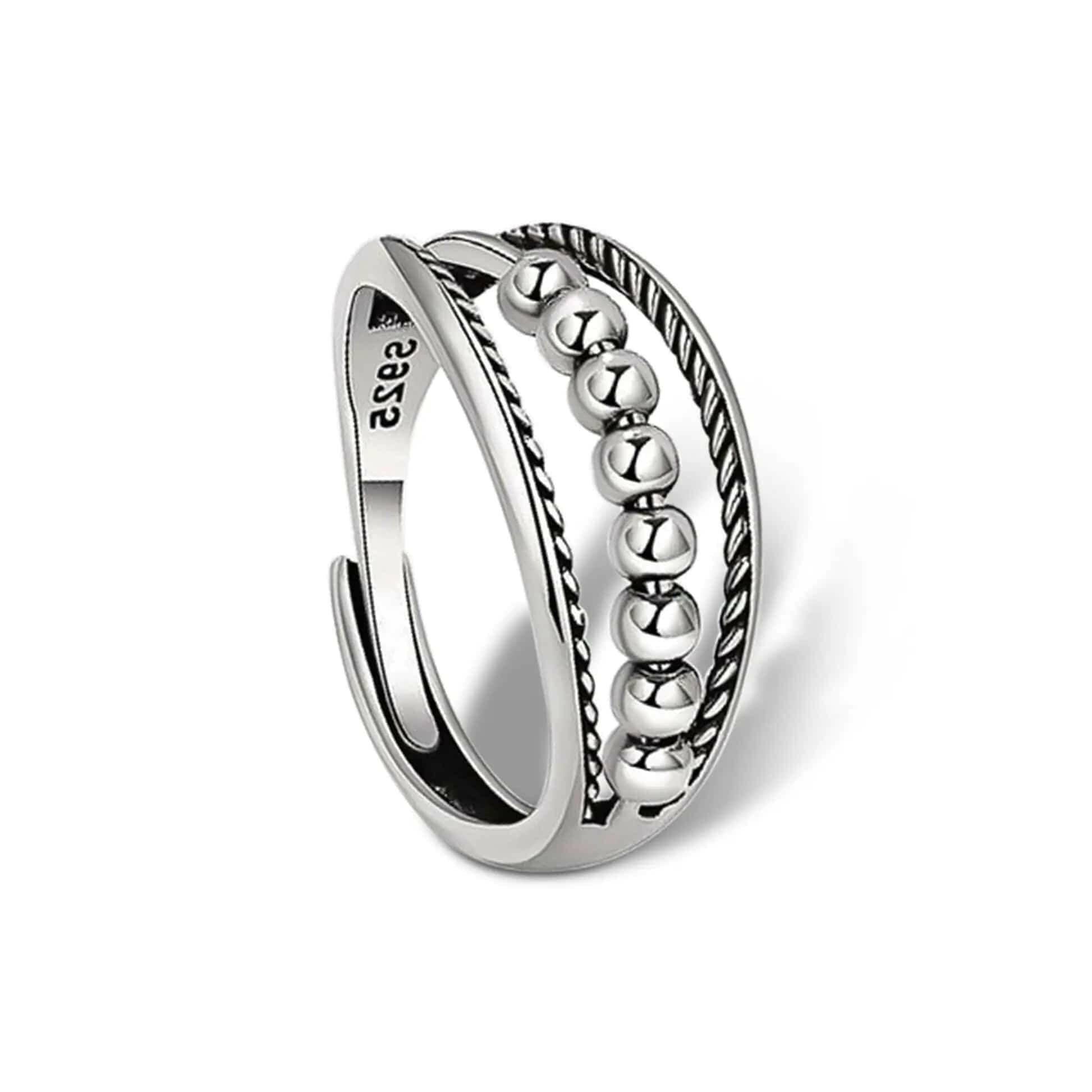 Silver Fidget Spinner Ring