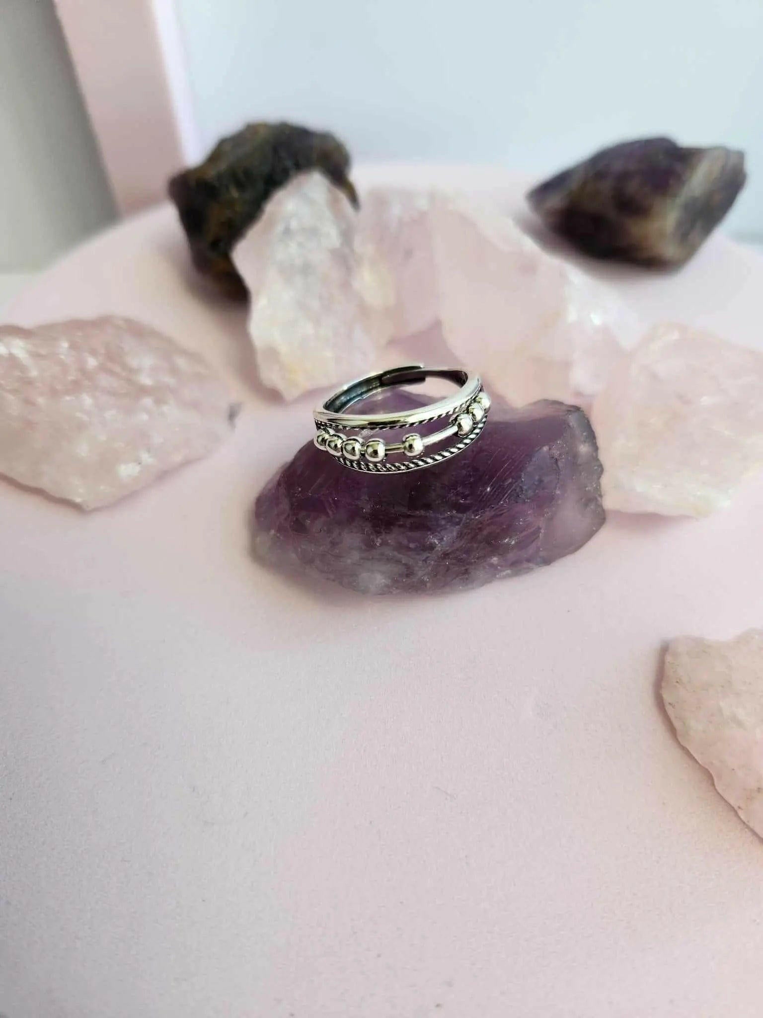 Silver Fidget Spinner Ring