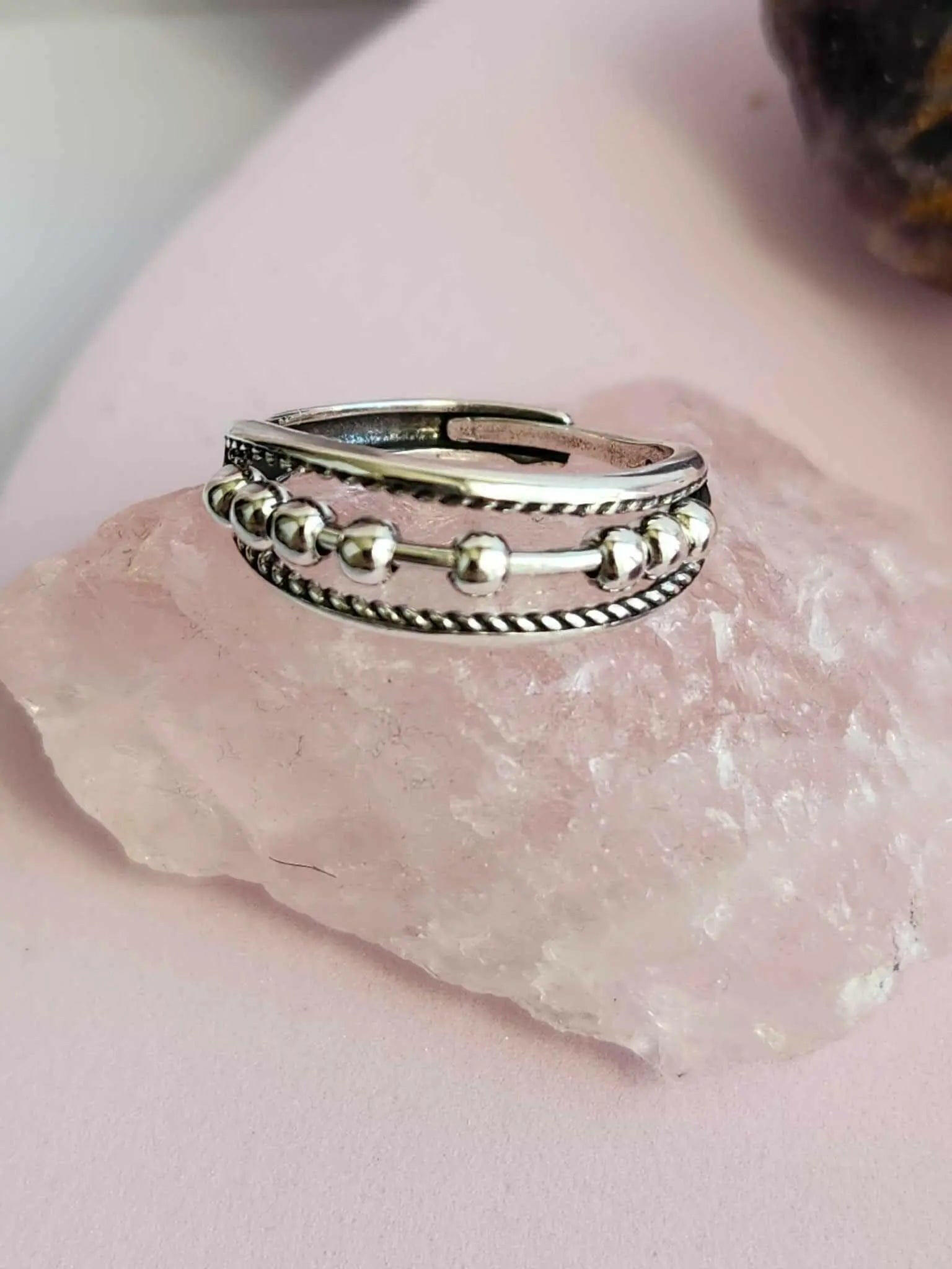 Silver Fidget Spinner Ring