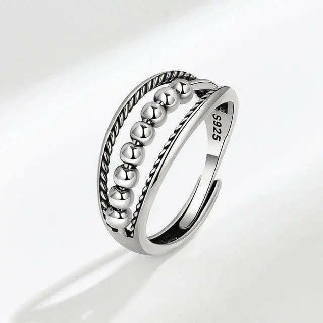 Silver Fidget Spinner Ring