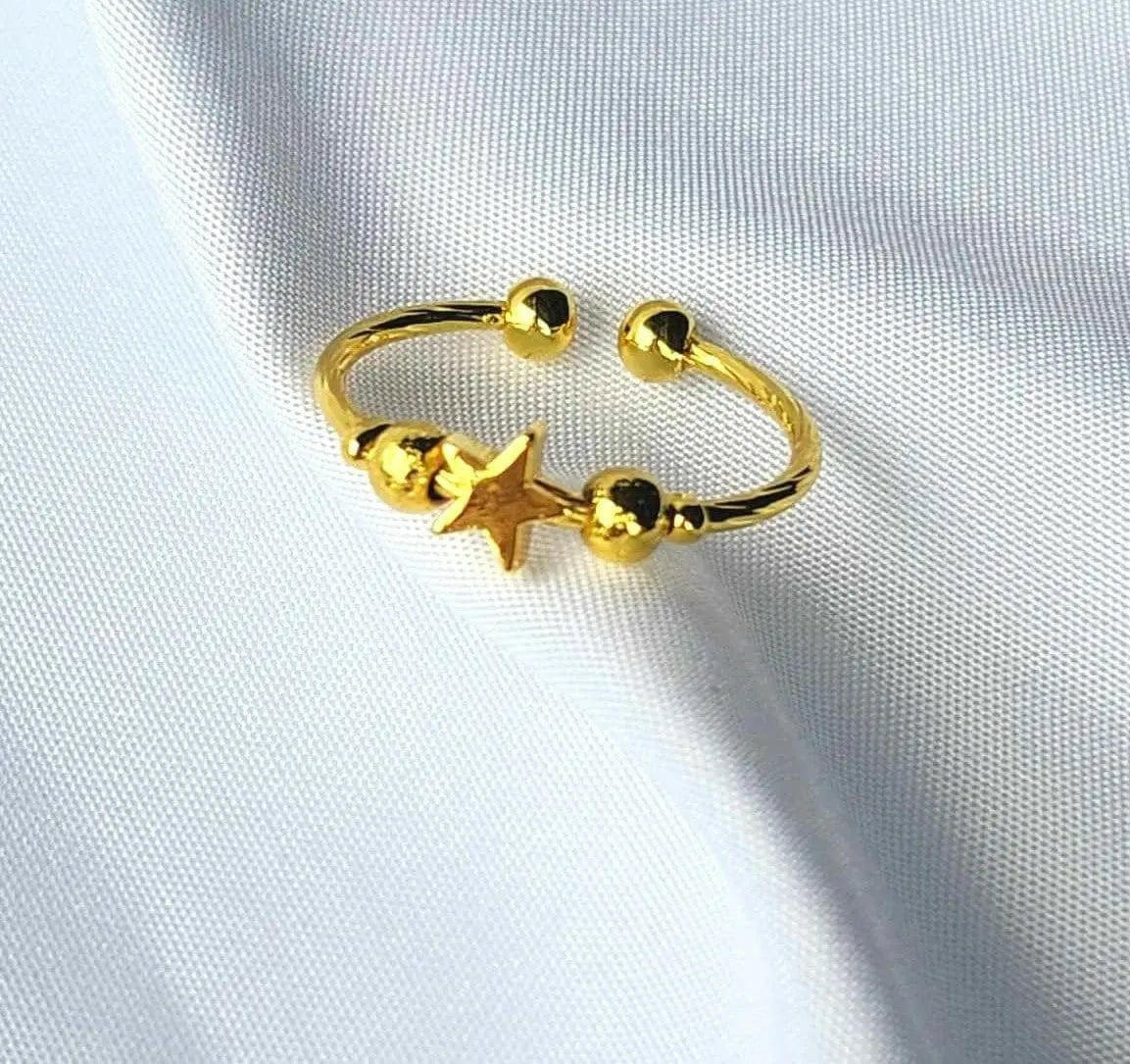 Gold Plated Fidget Spinner Ring