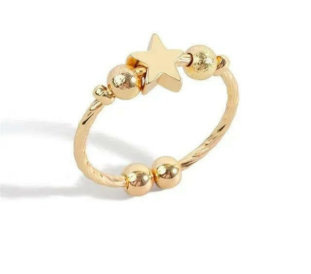 Gold Plated Fidget Spinner Ring