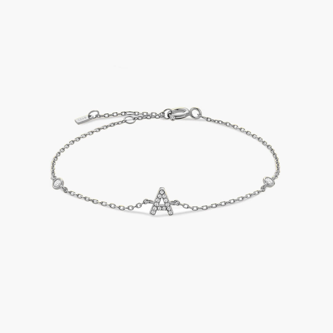 Aline Letter Charm Bracelet