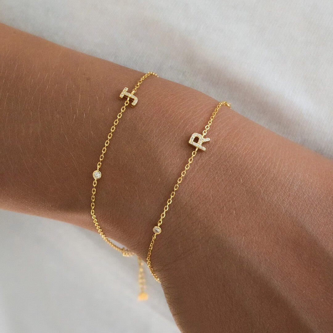 Aline Letter Charm Bracelet