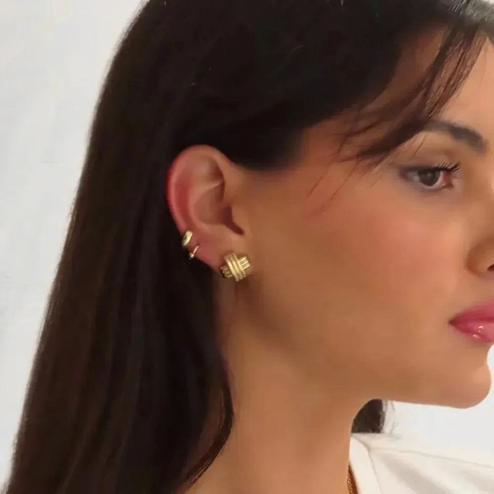 Celia Cross Stud Earrings