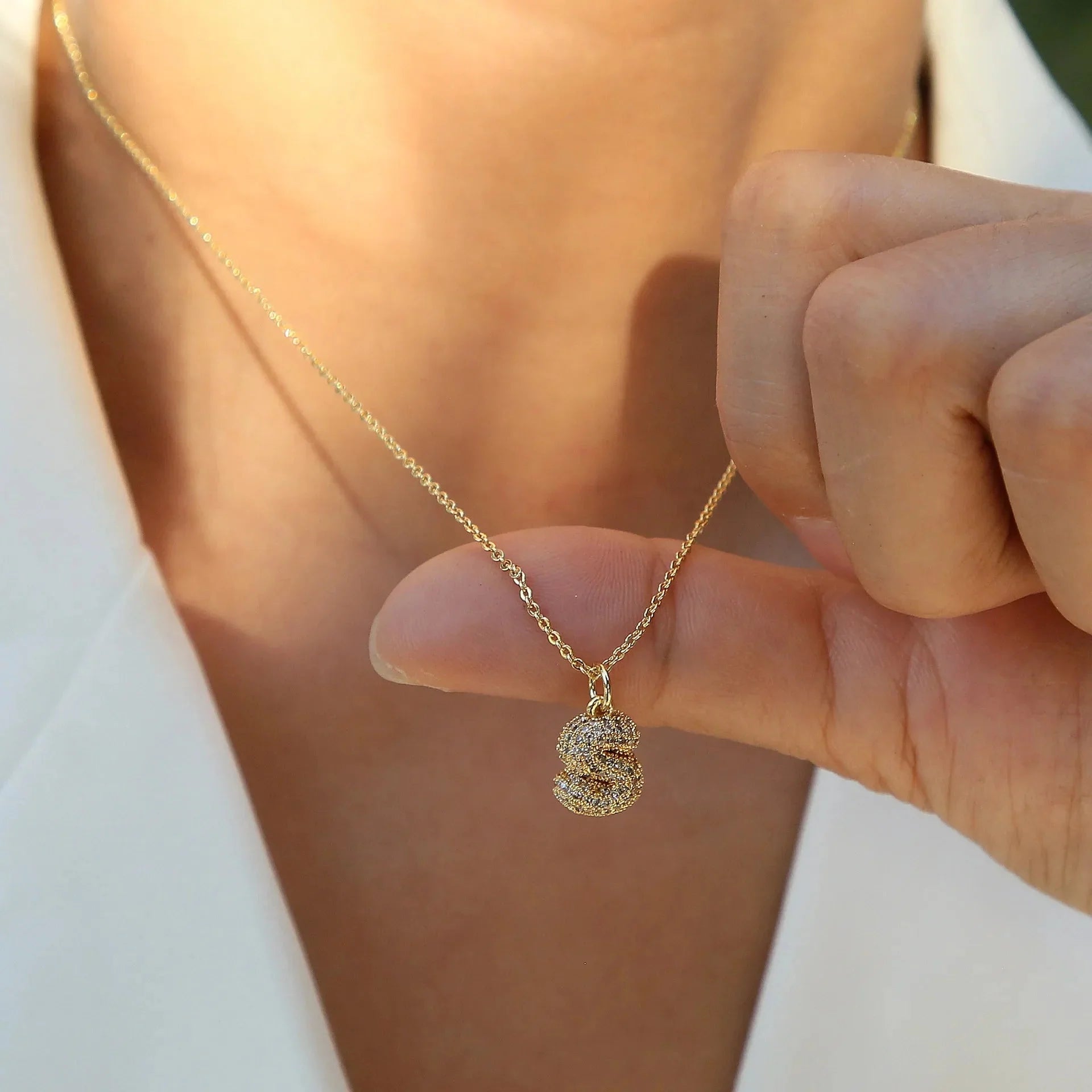 Claire Small Bubble Initial Necklace