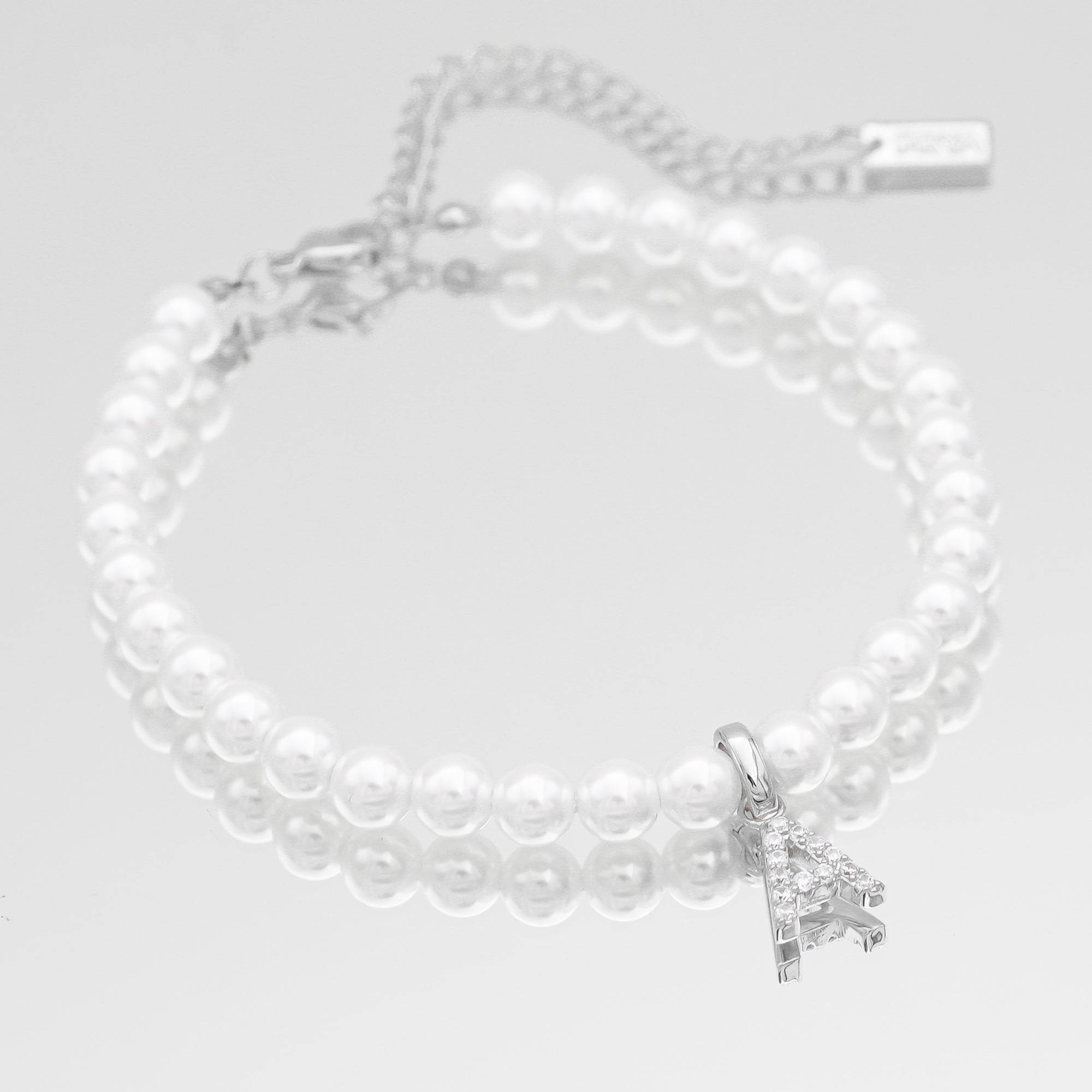 Cyra Pearl Initial Bracelet