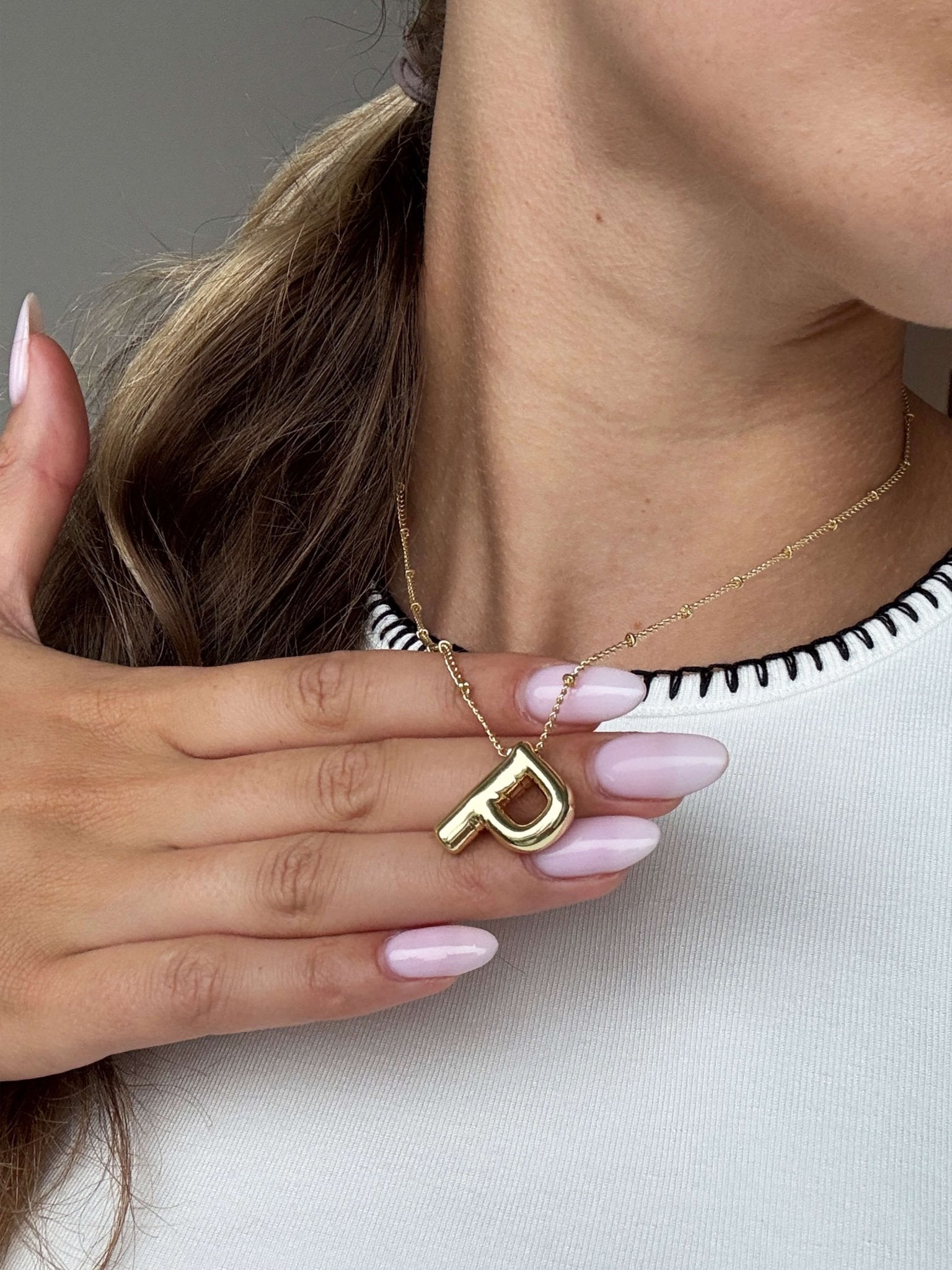 Eveline Initial Pendant Necklace