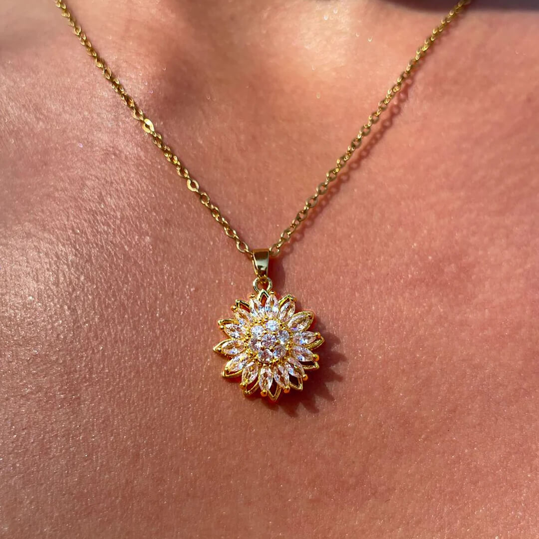 Flower Anxiety Spinner Necklace