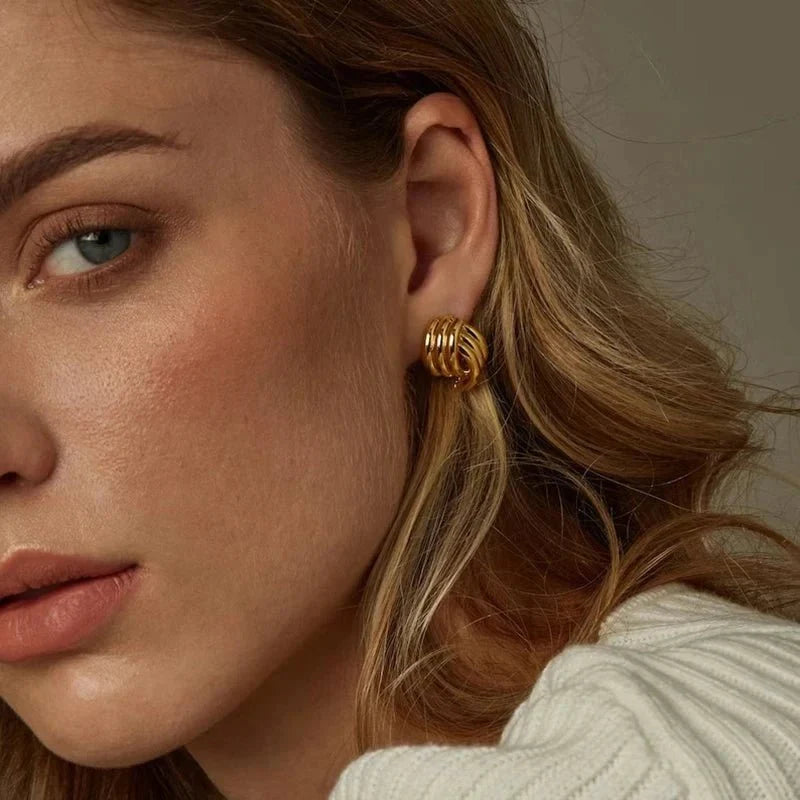 Noemi Three-Layer Earrings