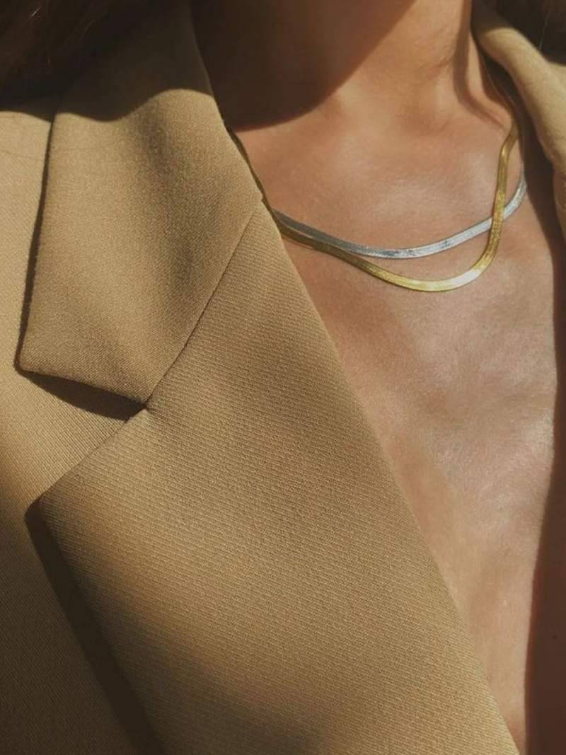 Sleek Flat Chain Necklace