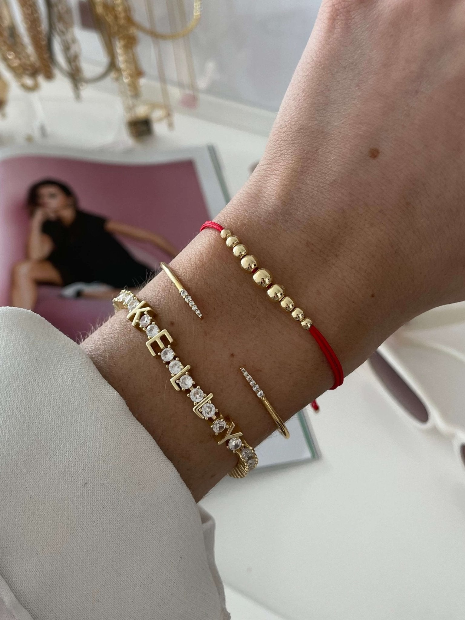 Tennis Bracelet With Letters