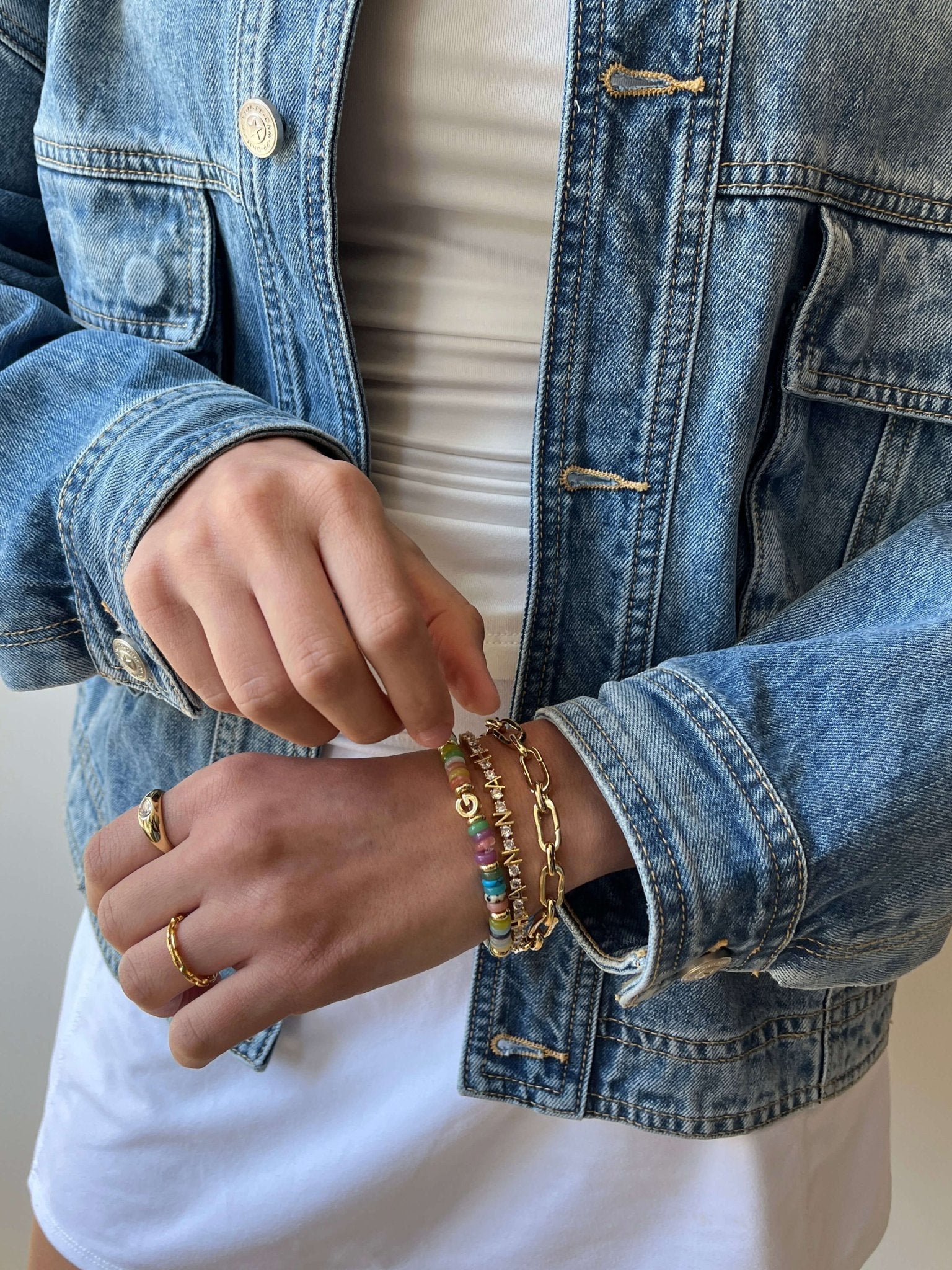 Tennis Bracelet With Letters