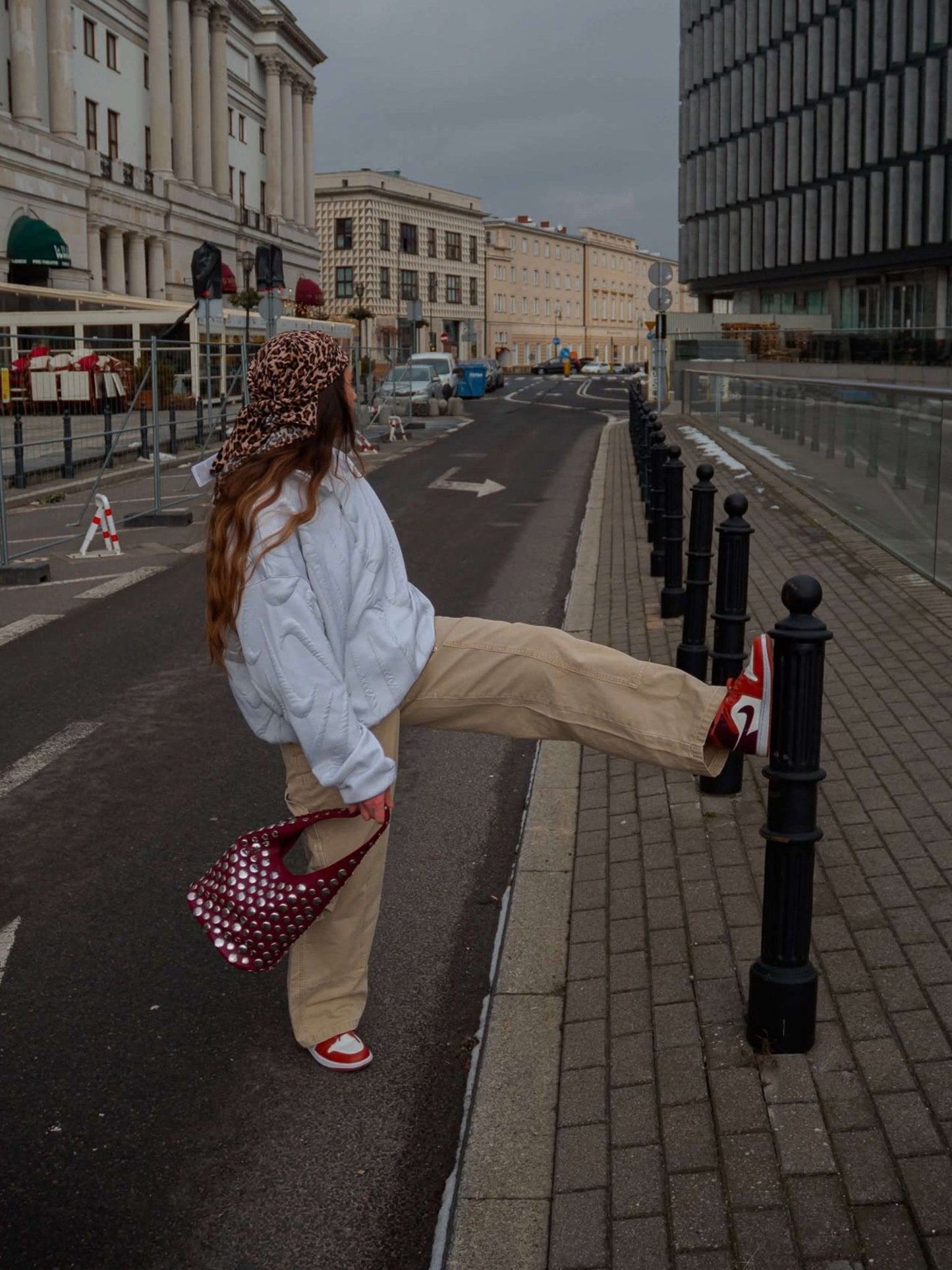 Zinnia Studded Bucket Bag
