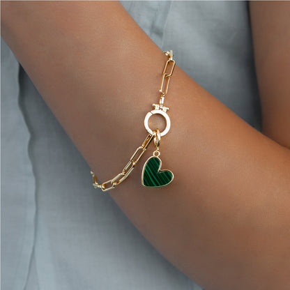 Natural Stone Heart Charm